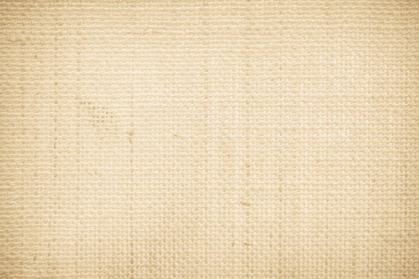 Beige fabric background with geometric checkered pattern, textile texture for interior or design