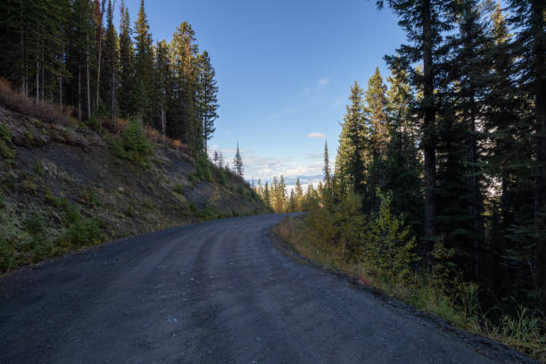 istock Winding mountain road in the Rockies 2185320898