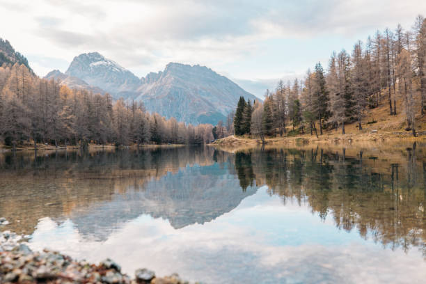 istock Serene Mountain Lake with Crystal-Clear Reflections 2185324340