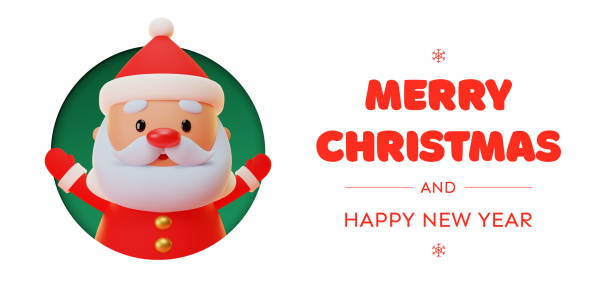 istock Cute Merry Christmas and Happy New Year greeting card template 2185332057