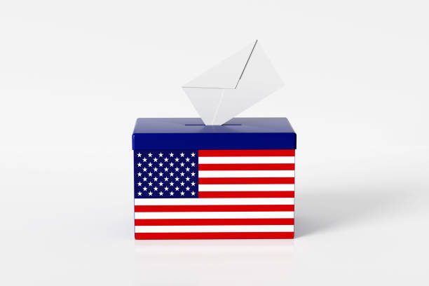 istock American flag ballot box casting vote in election 2185337701