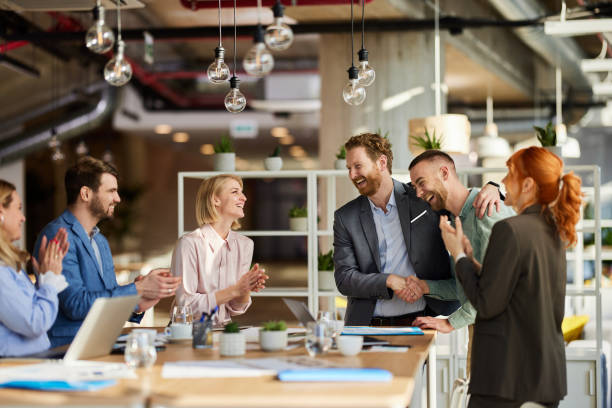 istock Successful deal on a meeting in the office! 2185344708