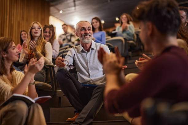 istock Applauding to our professor in lecture hall! 2185345953