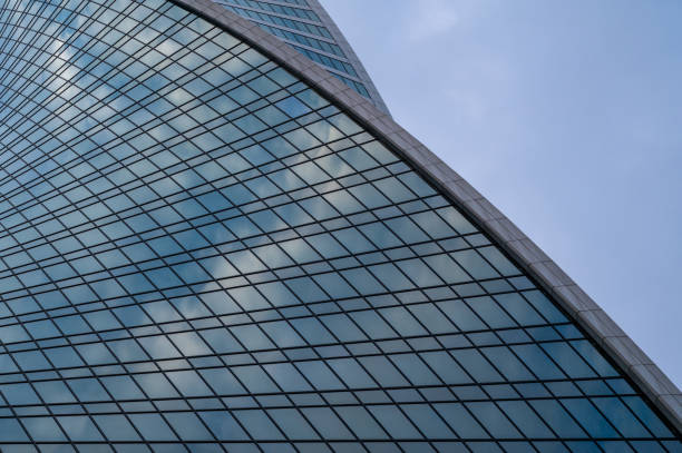istock Reflection of the sky in the window glass. 2185346635