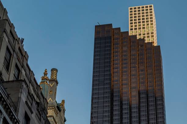 New York, United States – November 12, 2024: Street level view of Trump Tower on Fifth Avenue on a sunny day