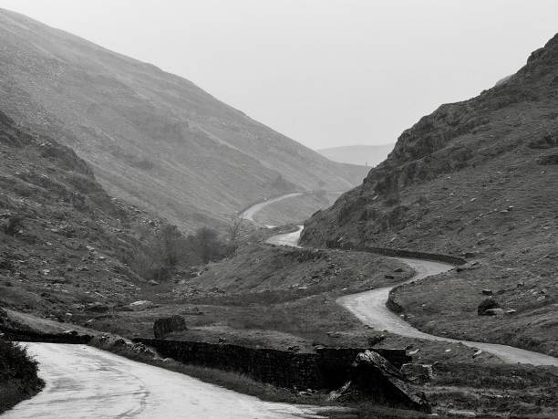 Black and white image of Folgefonna National Park in the Western part of Norway in autumn (late September). The image is part of a series of photographs of Norwegian National Parks.