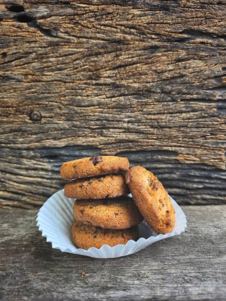 Close up of cookies and chocolate chip