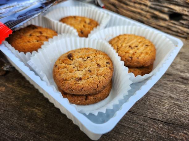 istock Close up of cookies and chocolate chip 2185356535