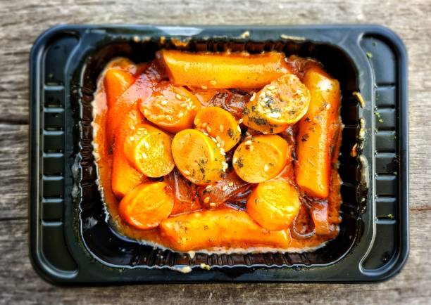istock Rice cake with chili sauce Korean food 2185356563