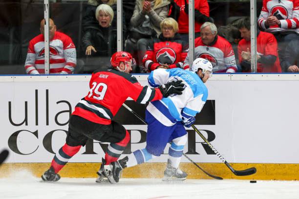 istock Ice Hockey Battle Along the Boards 2185357696