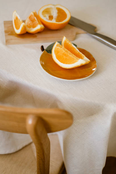 istock Orange slices on fruit plate simplicity of healthy eating 2185359216