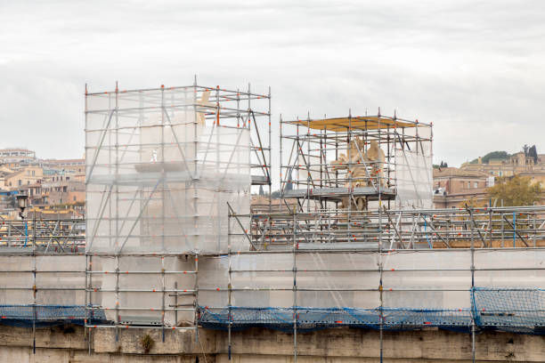 istock Ponte Sant'Angelo under restoration: Preparations for the Jubilee 2025 2185364369