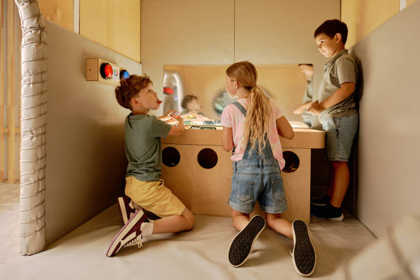 istock Cute children discussing new ideas 2185368368