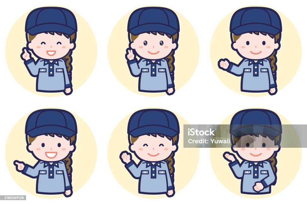Post Woman Graphics Female Postman Pose Set03 Stock Illustration - Download Image Now ...