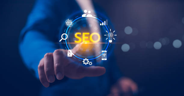 SEO Search engine optimization digital marketing business technology concept. Hand pointing SEO tools. Dominating search engine rankings through strategic optimization techniques, digital marketing. seo optimización de motores de búsqueda, marketing digital, concepto de tecnología empresarial. herramientas de seo que apuntan a mano. dominar los rankings de los motores de búsqueda a través de técnicas de optimización estratégica, marketing digi