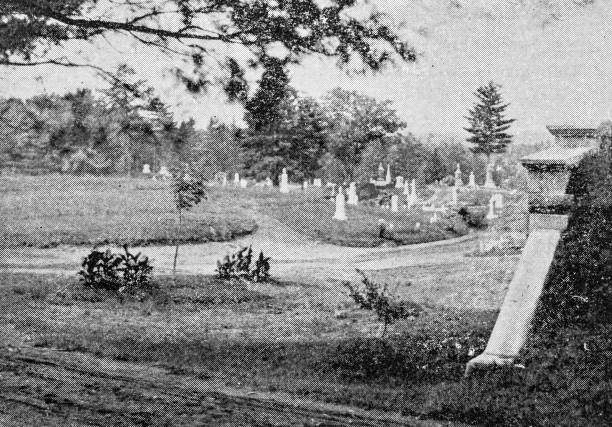 Antique image of Worcester and surroundings, Massachusetts: Silver Lake Cemetery