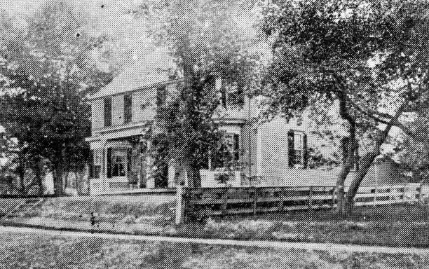 istock Antique image of Worcester and surroundings, Massachusetts: Petersham house 2185374225