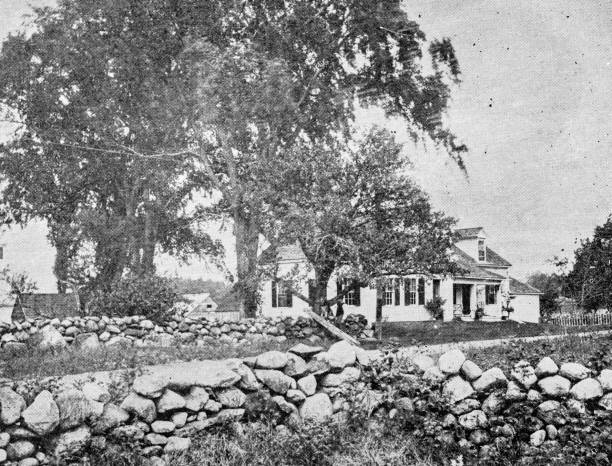 istock Antique image of Worcester and surroundings, Massachusetts: Residence, C.C. Alger 2185375035