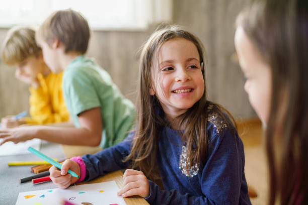 istock Children draw with felt tip pen at home 2185384015