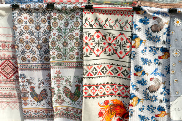 istock Embroidered Towels with Beautiful Designs 2185384739