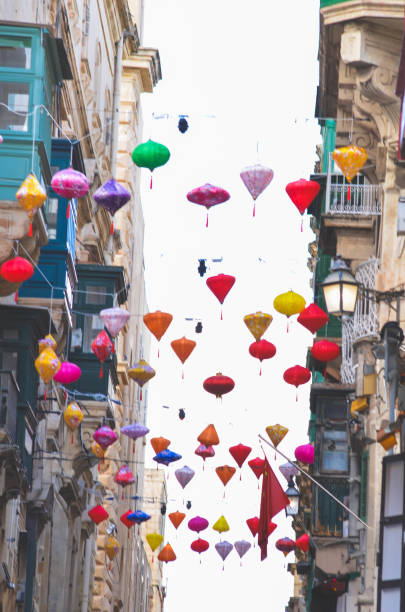 istock Vibrant Lantern Display in Maltas Streets 2185394183