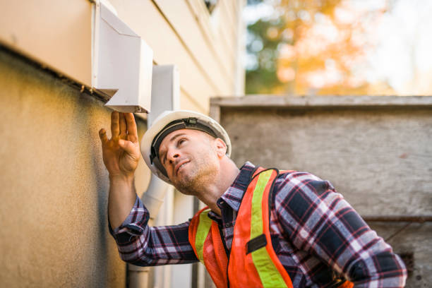 istock The inspector or engineer is checking the dryer evacuation structure and house. After the renovate is complete 2185401466