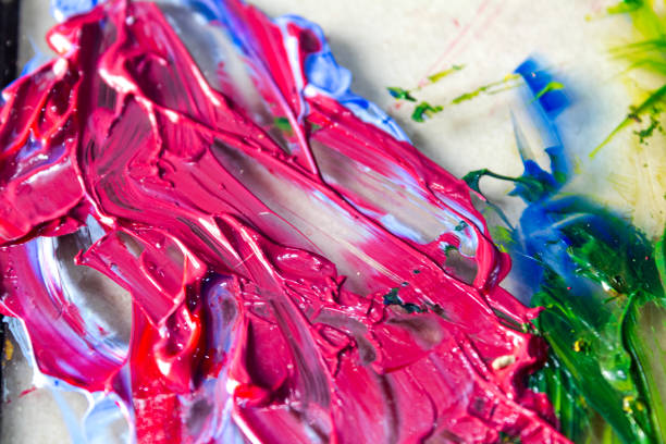 mixed color texture of acrylic paint