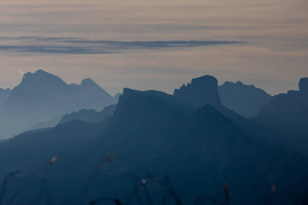 istock A misty sky with mountain silhouettes on the horizon 2185406048