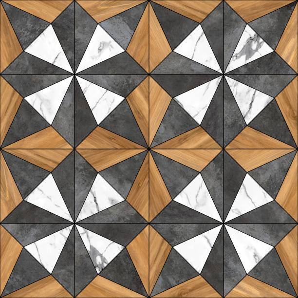 istock Geometric decor.modern marble mosaic, abstract background, wallpaper, hexagon tile. 2185407777