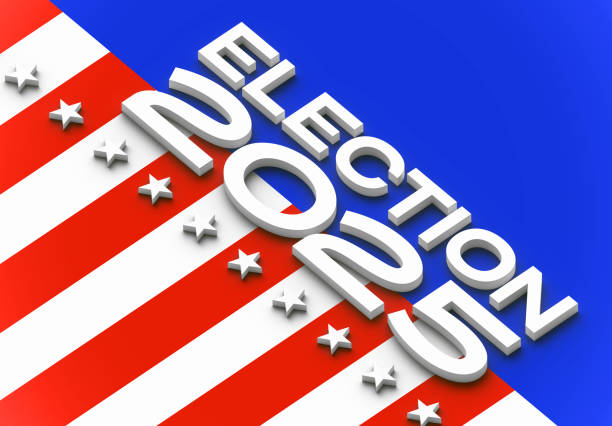 Election 2024 American presidential national election USA voting 3D concept.