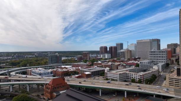 istock Richmond, VA city skyline with traffic on interstate I-95 passing through downtown 2185414339