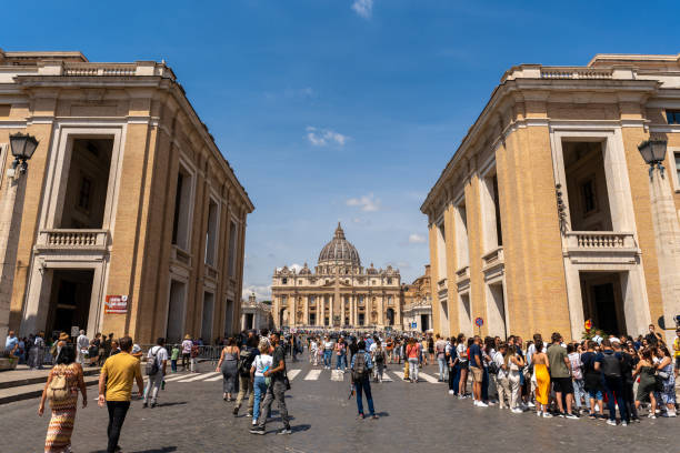 Vatican, Italy - May 29, 2024: Piazza Papa Pio XII in Vatican city.