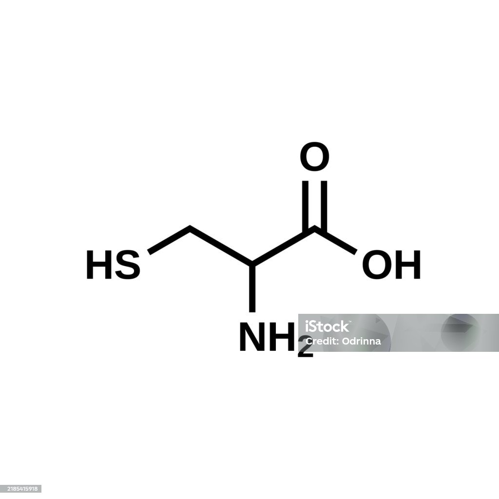 Cysteine O2 Formula Amino Acid Cysteine Structural Formula Stock Illustration - Download ...