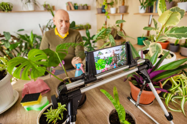 Retired Man Recording Plant Vlog