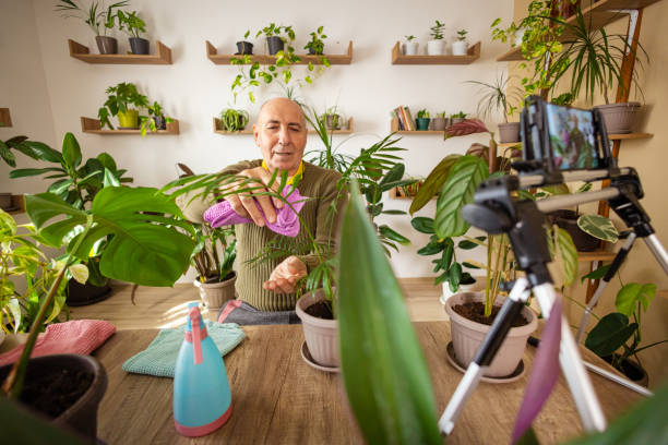 istock Retired Man Sharing Plant Care Tips 2185418625