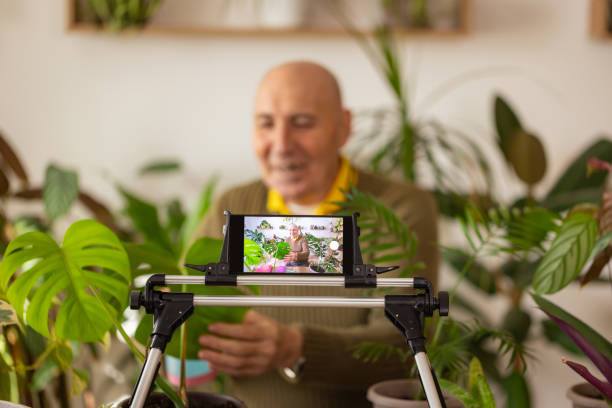 istock Retired Man Sharing Houseplant Tips 2185418714