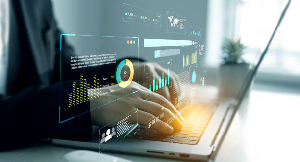 istock Data System KPI and metrics connected in database for follow earnings,operations and sales data.Businessman using KPI dashboard.Financial business KPI System data analytics graph dashboard. 2185418729