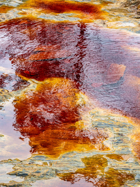 istock Red water in Rio Tinto river birth, Huelva, Spain 2185421351