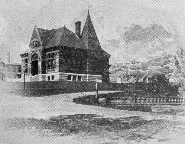 istock Antique image of Worcester and surroundings, Massachusetts: Stearns Library, Ashburnham 2185425542