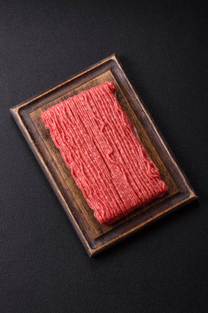 Beef tartare with spices ready to eat