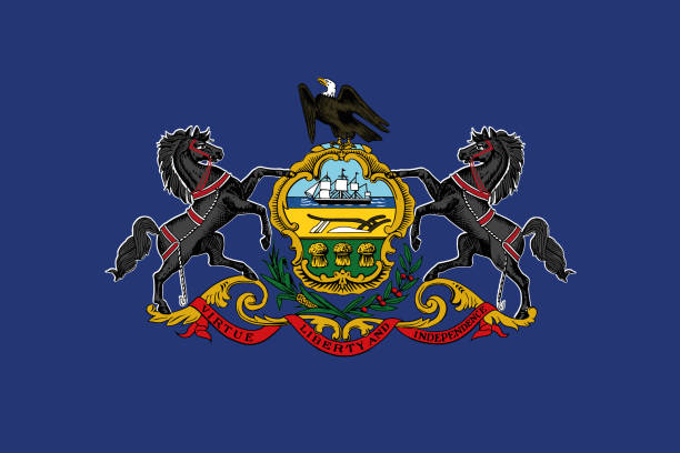 istock Normal federal state flag of PENNSYLVANIA 2185431695