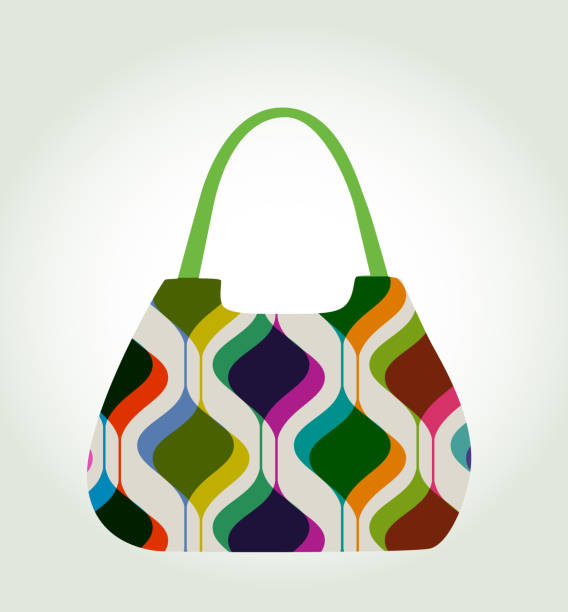 Colourful overlapping silhouettes of Womens Fashion Bags. Handbag, tote bag, purse, personal accessory, fashion, femininity, luxury, women,  elegance, beauty, glamour, Fashion Collection, Man Bag.