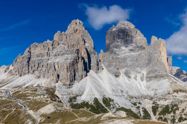 istock Tre Cime di Lavaredo south face in the Dolomites 2185434215