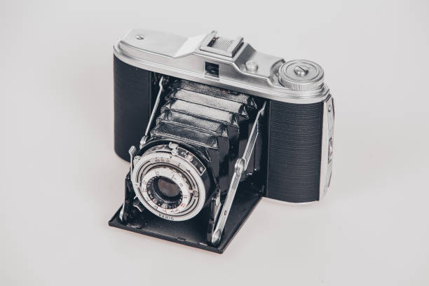istock old 20tn centuries photo camera with retractable lance he light back ground 2185435309
