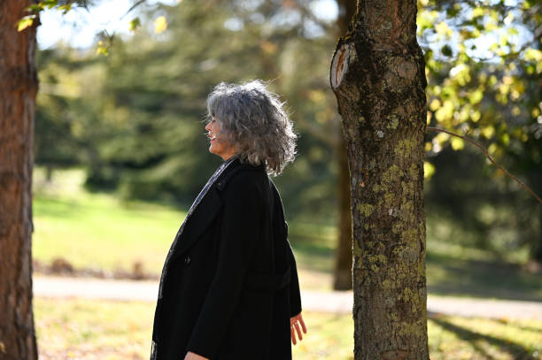 istock Senior woman at parkland. 2185442816