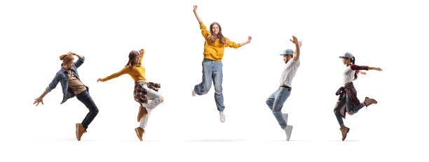 istock Group of young dancers performing a dance choreography 2185447948