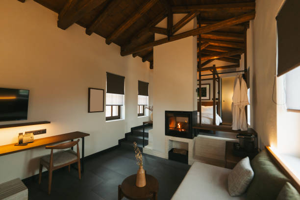 istock Interior of a hotel room 2185453352