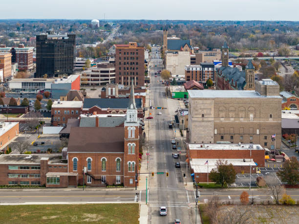istock Springfield, Ohio Downtown with Church 2185458755