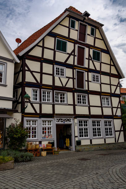 istock Beautiful building in German city. Walk in Soest, Germany. 2185478402