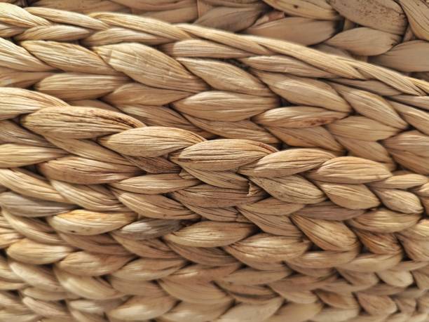 istock Woven pattern background. Woven texture. Traditional handmade wicker basket. Household items. Wooden wall surface. Background for backdrop, design and template 2185478743